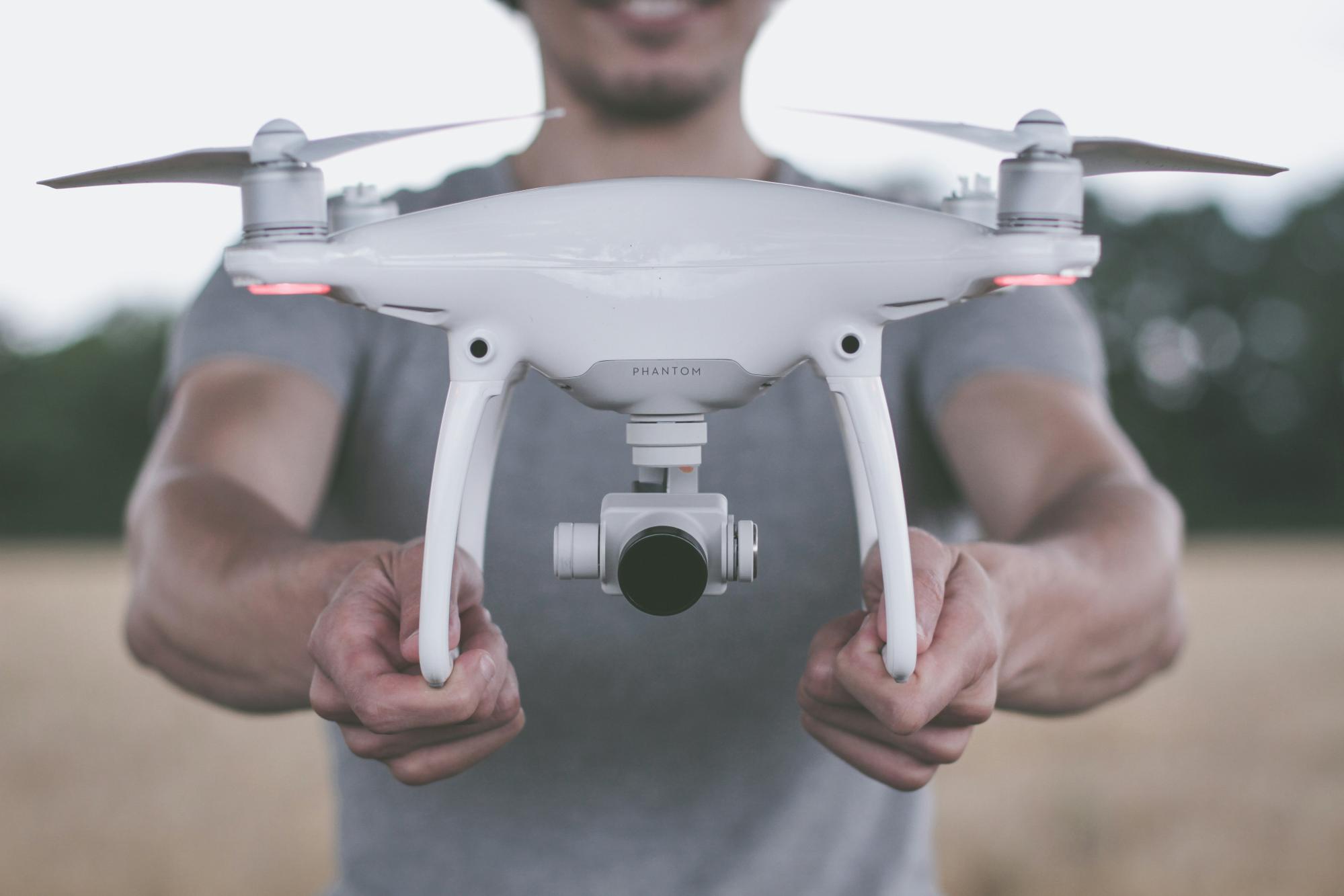 Drone operator reviewing regulations