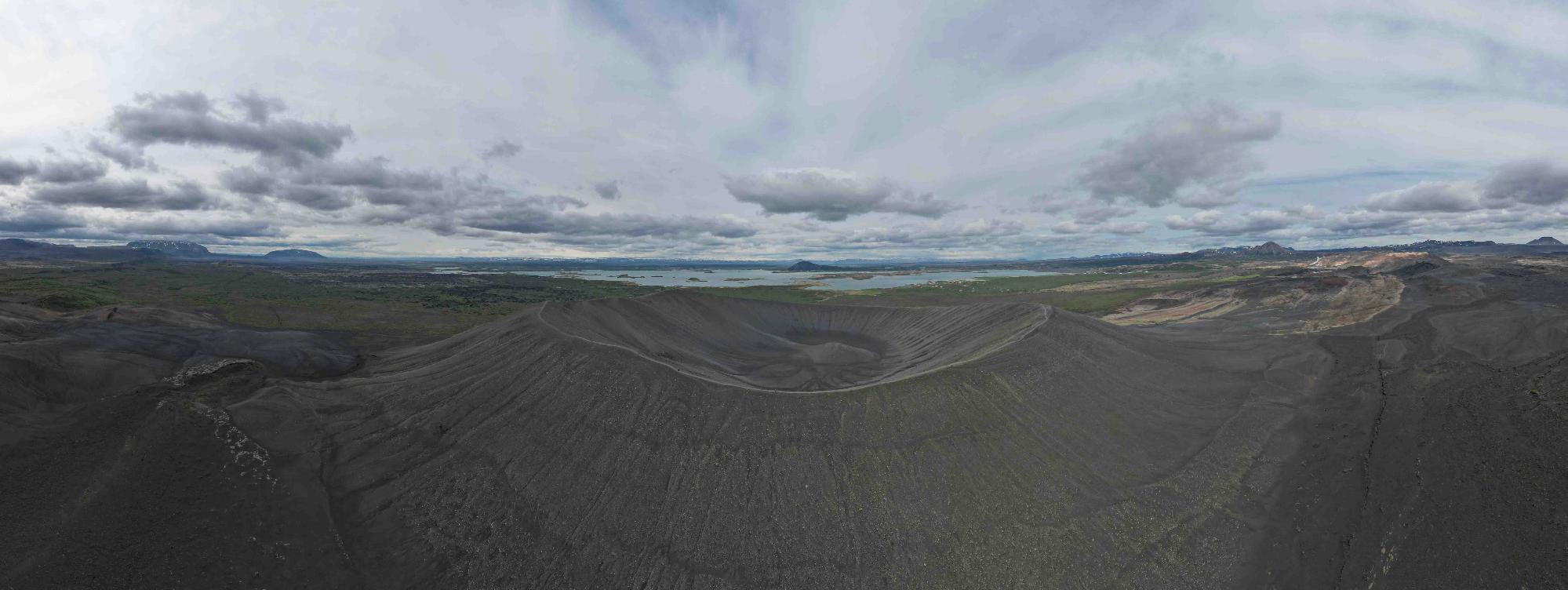 Drone conducting photogrammetry over a terrain